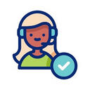 Illustration of a relaxed business owner and a virtual assistant managing time and tasks efficiently, symbolizing productivity and time-saving support.